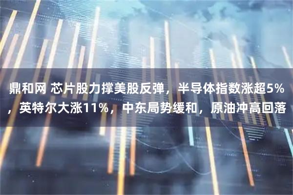 鼎和网 芯片股力撑美股反弹，半导体指数涨超5%，英特尔大涨11%，中东局势缓和，原油冲高回落